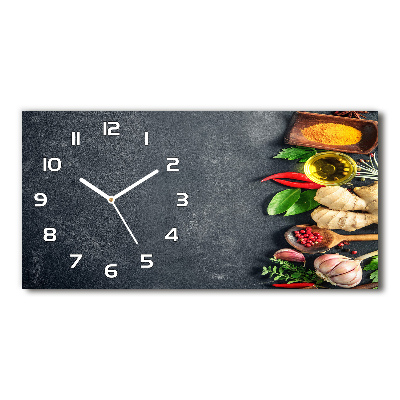 Horloge rectangulaire horizontale Herbes et épices