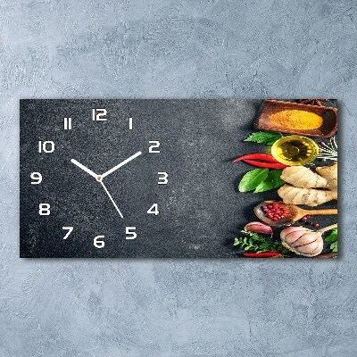 Horloge rectangulaire horizontale Herbes et épices