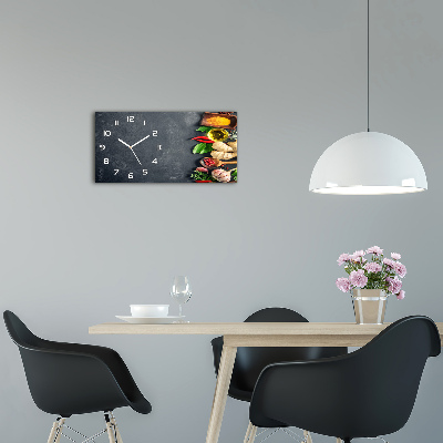 Horloge rectangulaire horizontale Herbes et épices