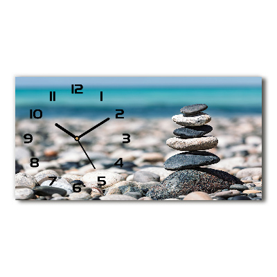 Horloge rectangulaire horizontale Pile de pierres