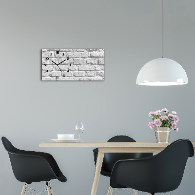 Horloge horizontale en verre Mur de briques