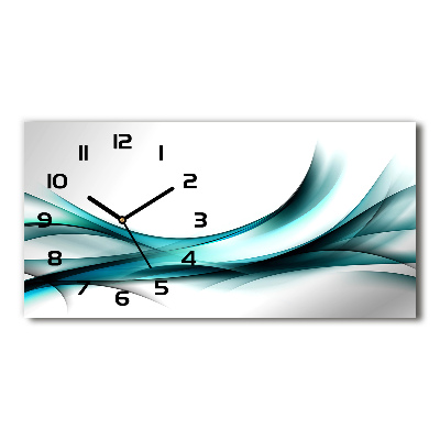 Horloge rectangulaire horizontale Vague abstraite