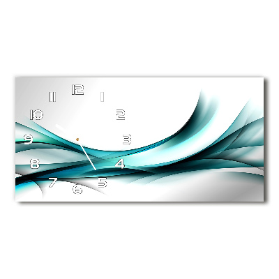Horloge rectangulaire horizontale Vague abstraite