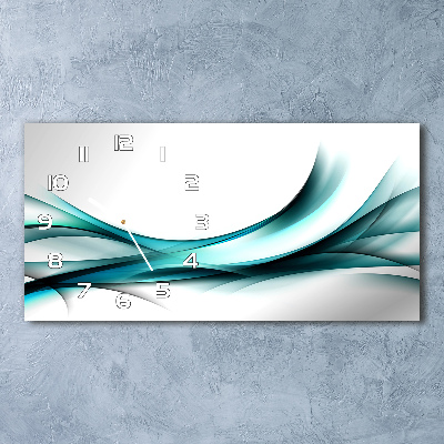 Horloge rectangulaire horizontale Vague abstraite