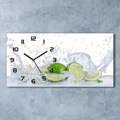 Horloge horizontale Citrons et eau