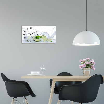 Horloge horizontale Citrons et eau