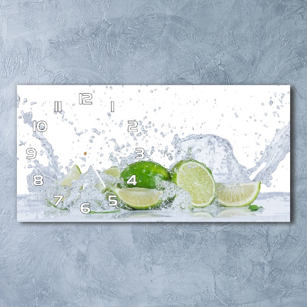 Horloge horizontale Citrons et eau