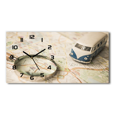 Horloge horizontale en verre Symbolique du voyage