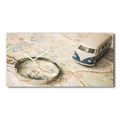 Horloge horizontale en verre Symbolique du voyage