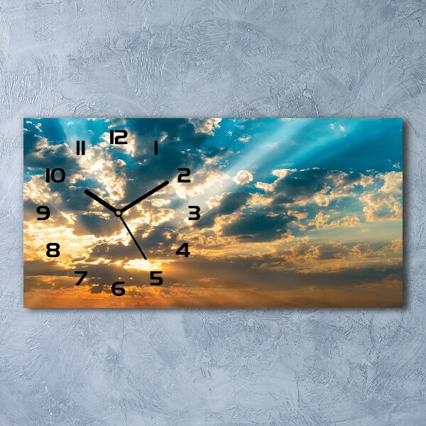 Horloge horizontale Ciel couchant