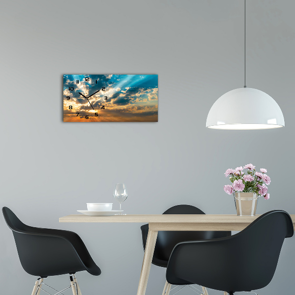 Horloge horizontale Ciel couchant