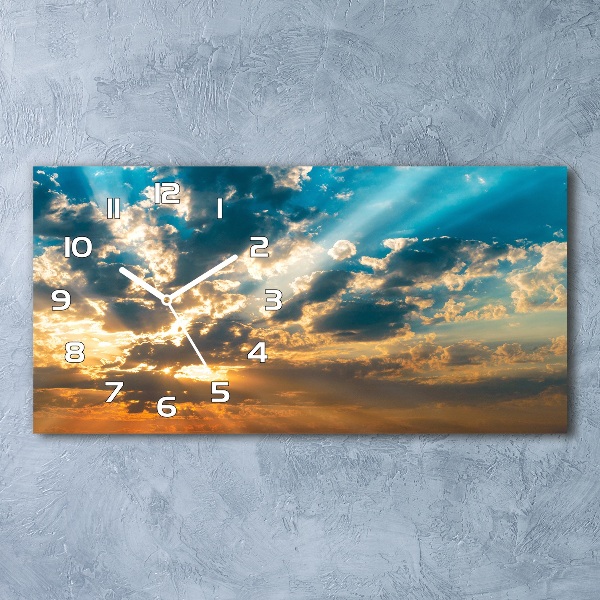 Horloge horizontale Ciel couchant