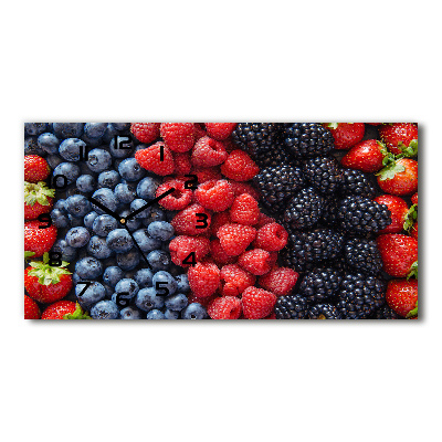 Horloge murale horizontale Fruits de la forêt