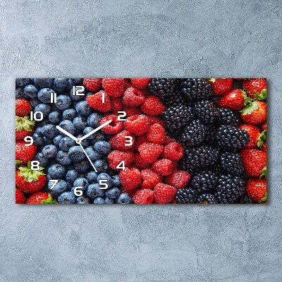 Horloge murale horizontale Fruits de la forêt