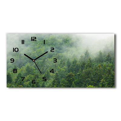 Horloge rectangulaire horizontale Forêt mystérieuse