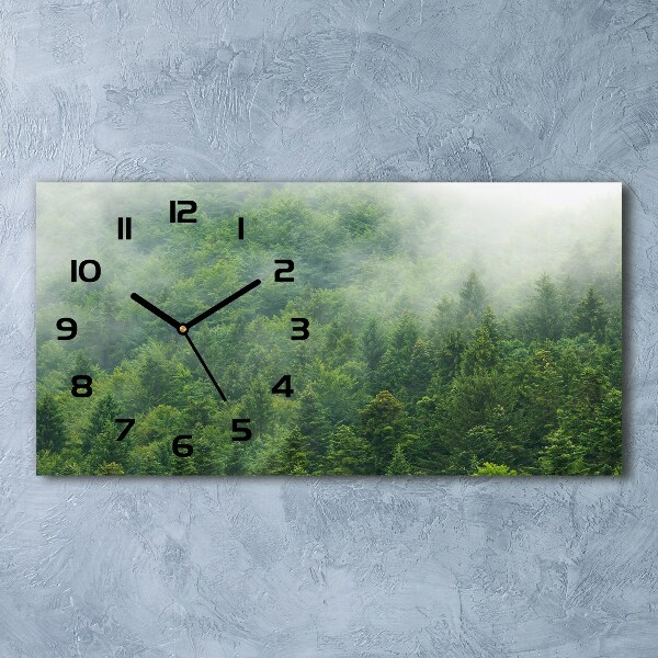 Horloge rectangulaire horizontale Forêt mystérieuse