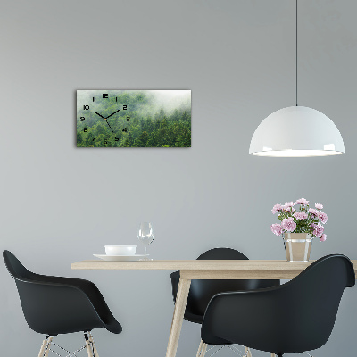 Horloge rectangulaire horizontale Forêt mystérieuse