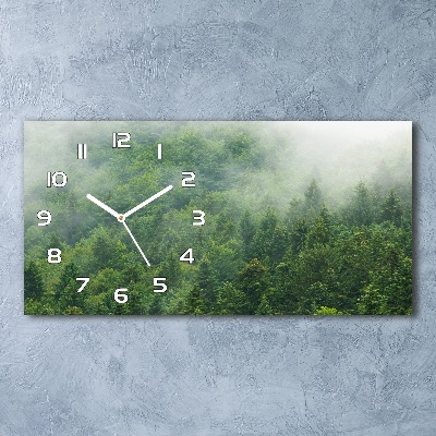 Horloge rectangulaire horizontale Forêt mystérieuse