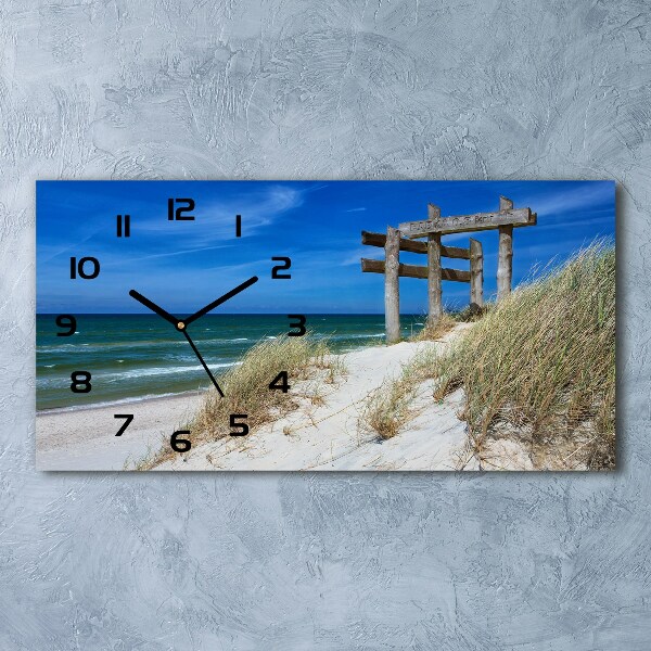Horloge murale horizontale Dunes en bord de mer