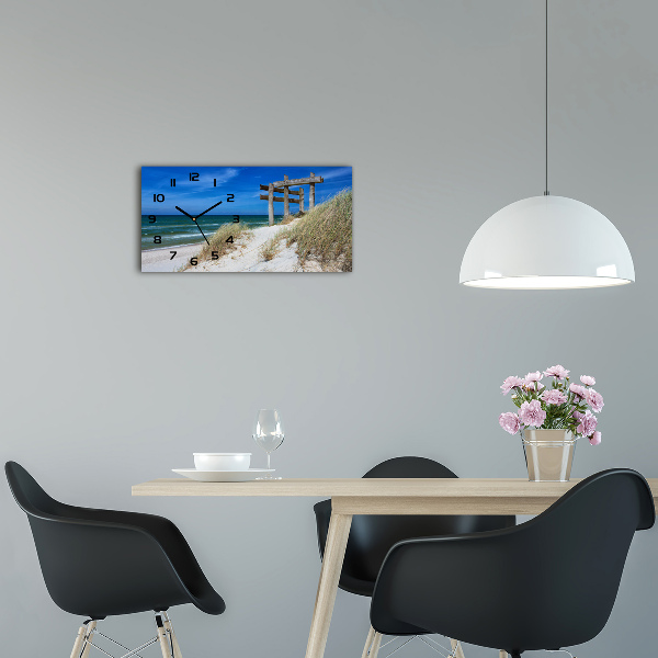 Horloge murale horizontale Dunes en bord de mer