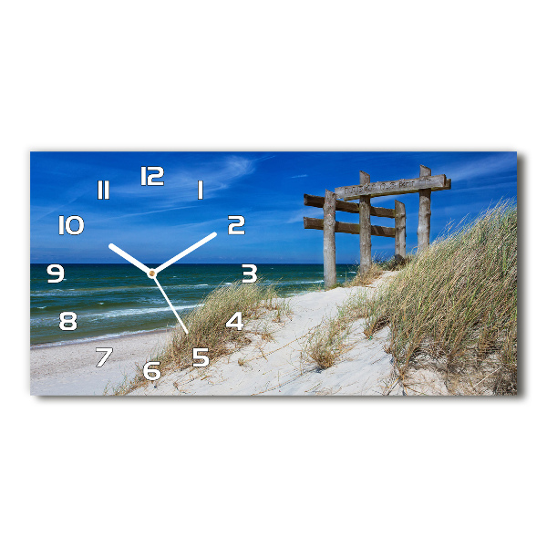Horloge murale horizontale Dunes en bord de mer