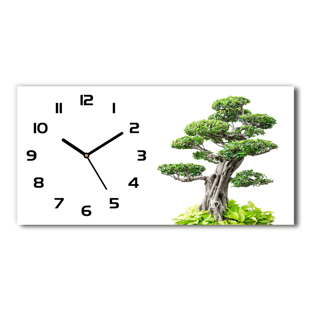 Horloge rectangulaire horizontale Arbre bonsaï