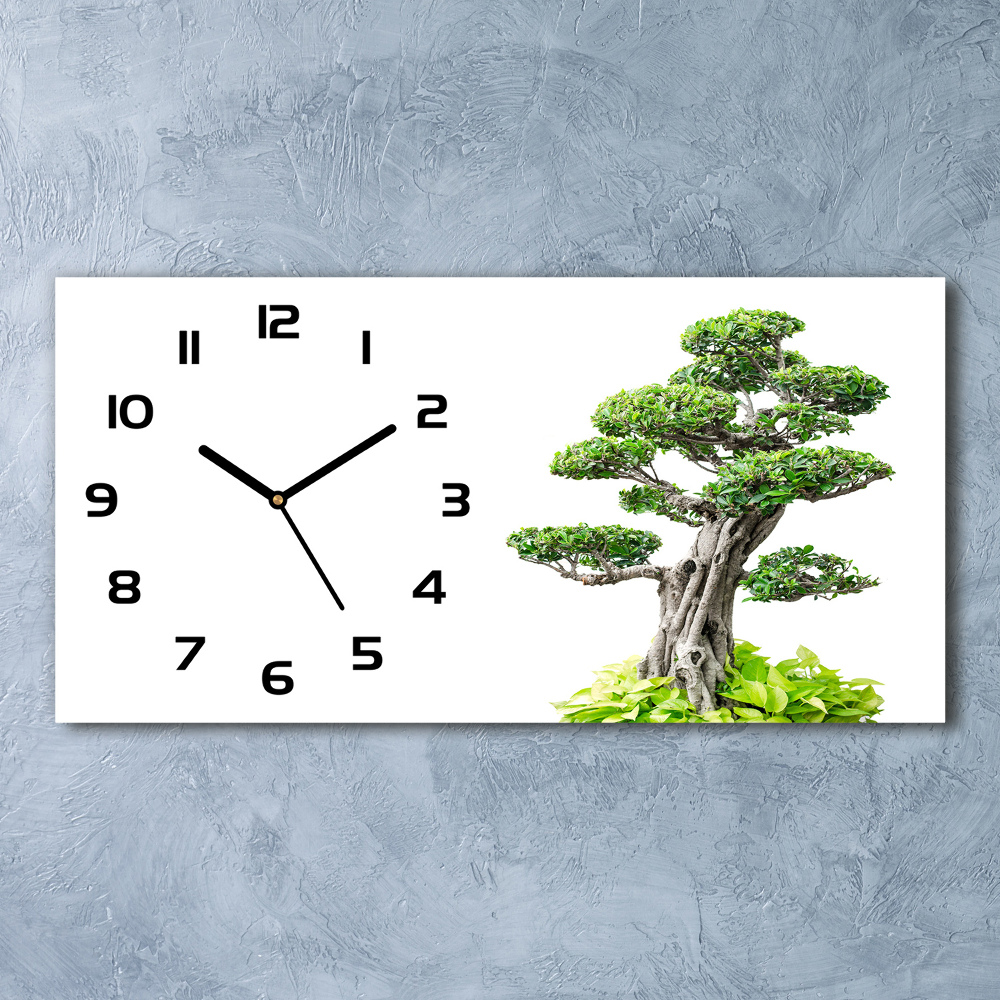 Horloge rectangulaire horizontale Arbre bonsaï