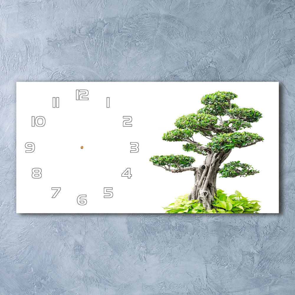 Horloge rectangulaire horizontale Arbre bonsaï