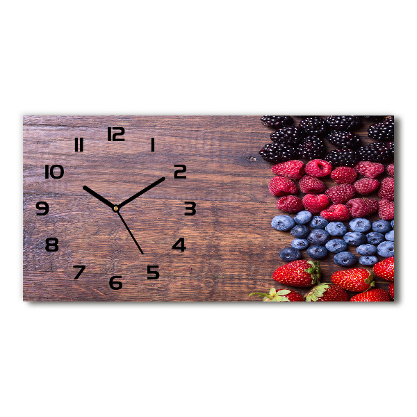 Horloge rectangulaire horizontale Fruits des bois