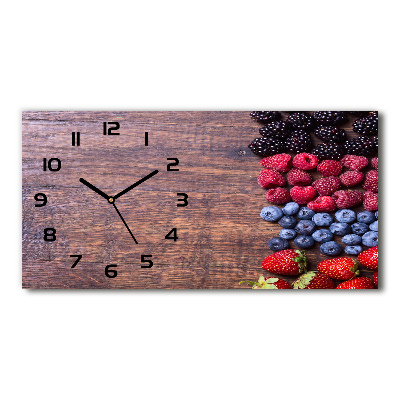 Horloge rectangulaire horizontale Fruits des bois