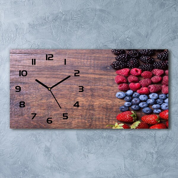 Horloge rectangulaire horizontale Fruits des bois