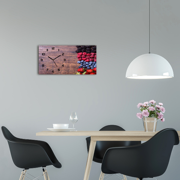 Horloge rectangulaire horizontale Fruits des bois