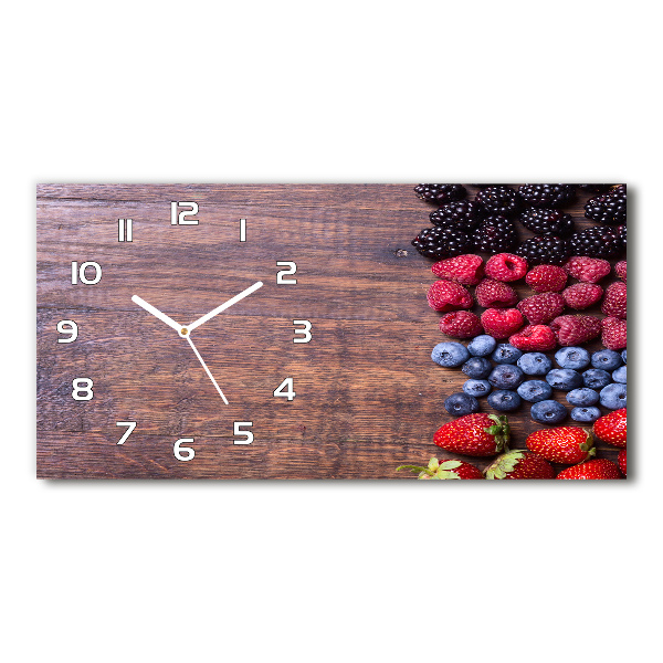Horloge rectangulaire horizontale Fruits des bois