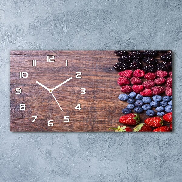 Horloge rectangulaire horizontale Fruits des bois