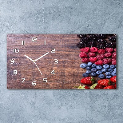 Horloge rectangulaire horizontale Fruits des bois