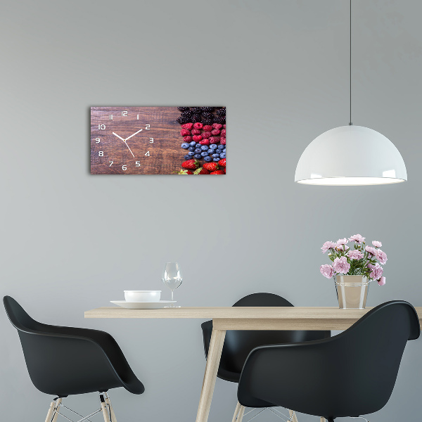 Horloge rectangulaire horizontale Fruits des bois