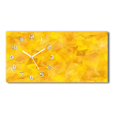 Horloge horizontale en verre Triangles abstraits