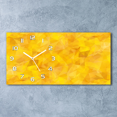 Horloge horizontale en verre Triangles abstraits