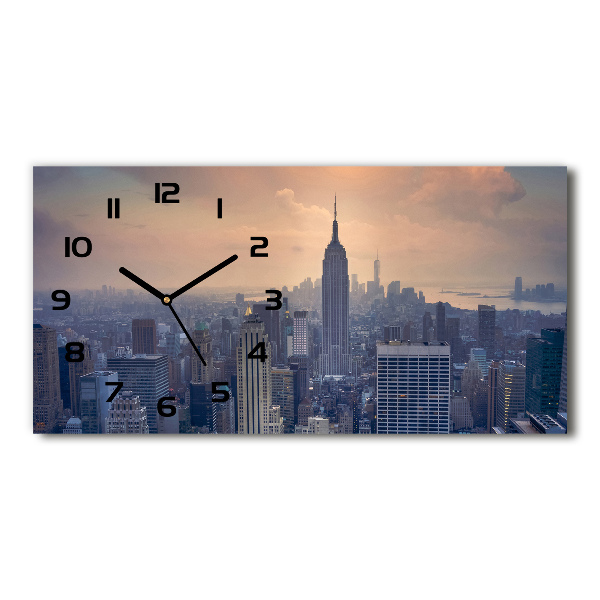 Horloge murale horizontale Manhattan New York