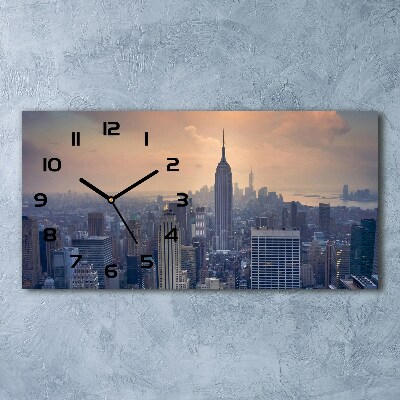 Horloge murale horizontale Manhattan New York