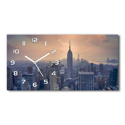 Horloge murale horizontale Manhattan New York