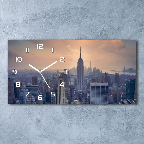 Horloge murale horizontale Manhattan New York