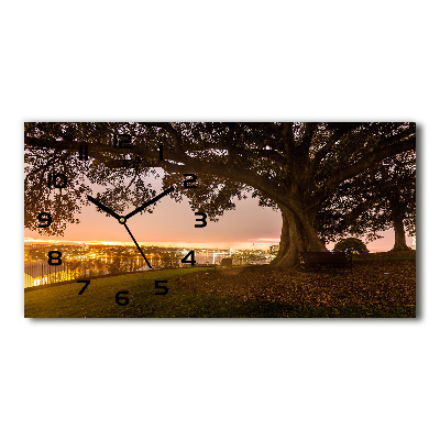 Horloge rectangulaire horizontale Vieil arbre