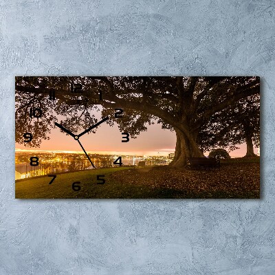 Horloge rectangulaire horizontale Vieil arbre