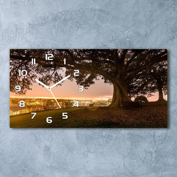 Horloge rectangulaire horizontale Vieil arbre