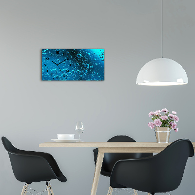 Horloge horizontale Bulles sous l'eau