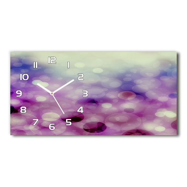 Horloge murale horizontale Cercles violets