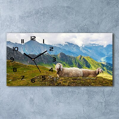 Horloge horizontale Moutons dans les Alpes