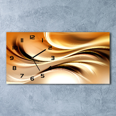 Horloge rectangulaire horizontale Vagues abstraites