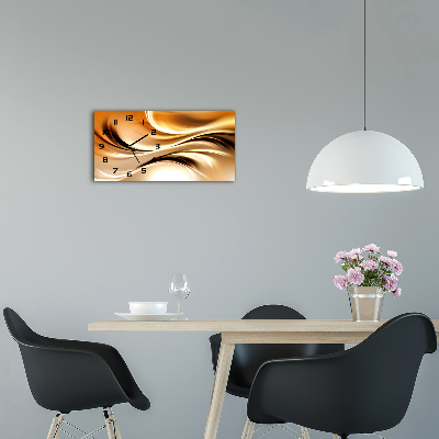 Horloge rectangulaire horizontale Vagues abstraites